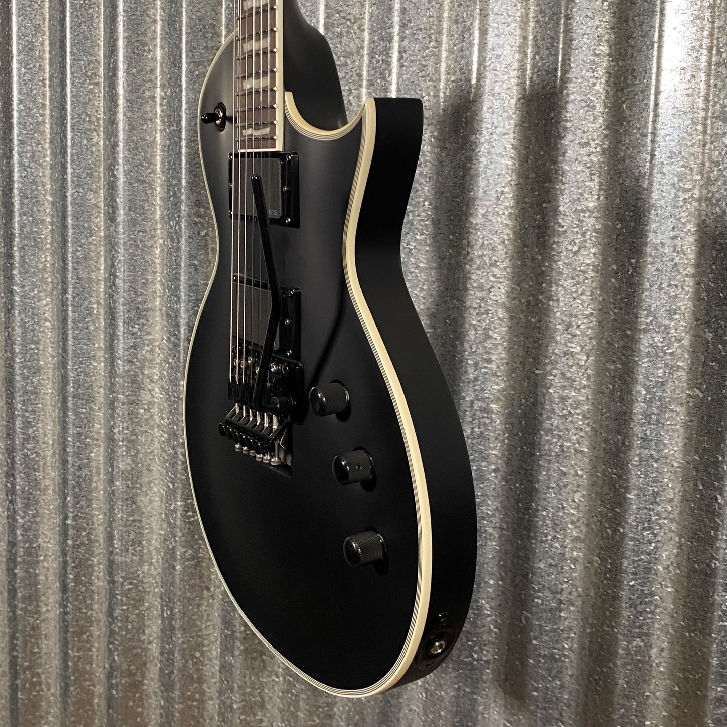 ESP LTD EC-1000 FR Floyd Rose Black Satin EMG Guitar EC1000FRBLKS #0087 Used