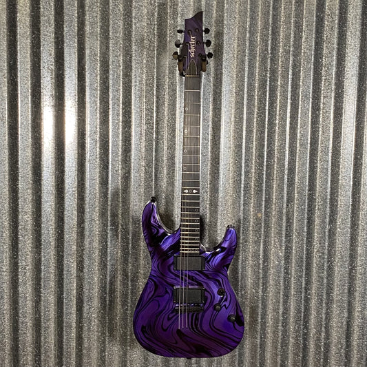 Schecter C-1 Hydro Dip Purple Obsidian Guitar #0588