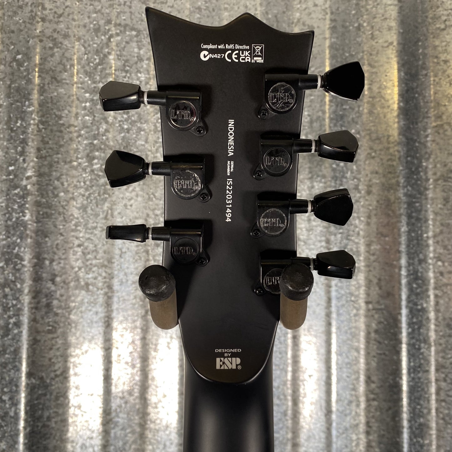 ESP LTD EC-257 7 String Black Satin Guitar EC257BLKS #1494 Used