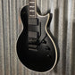 ESP LTD EC-1000 FR Floyd Rose Black Satin EMG Guitar & Case #2978 Used