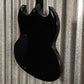 Westcreek Guitars Racer SG Offset Style Black Red Stripe #0043 Used