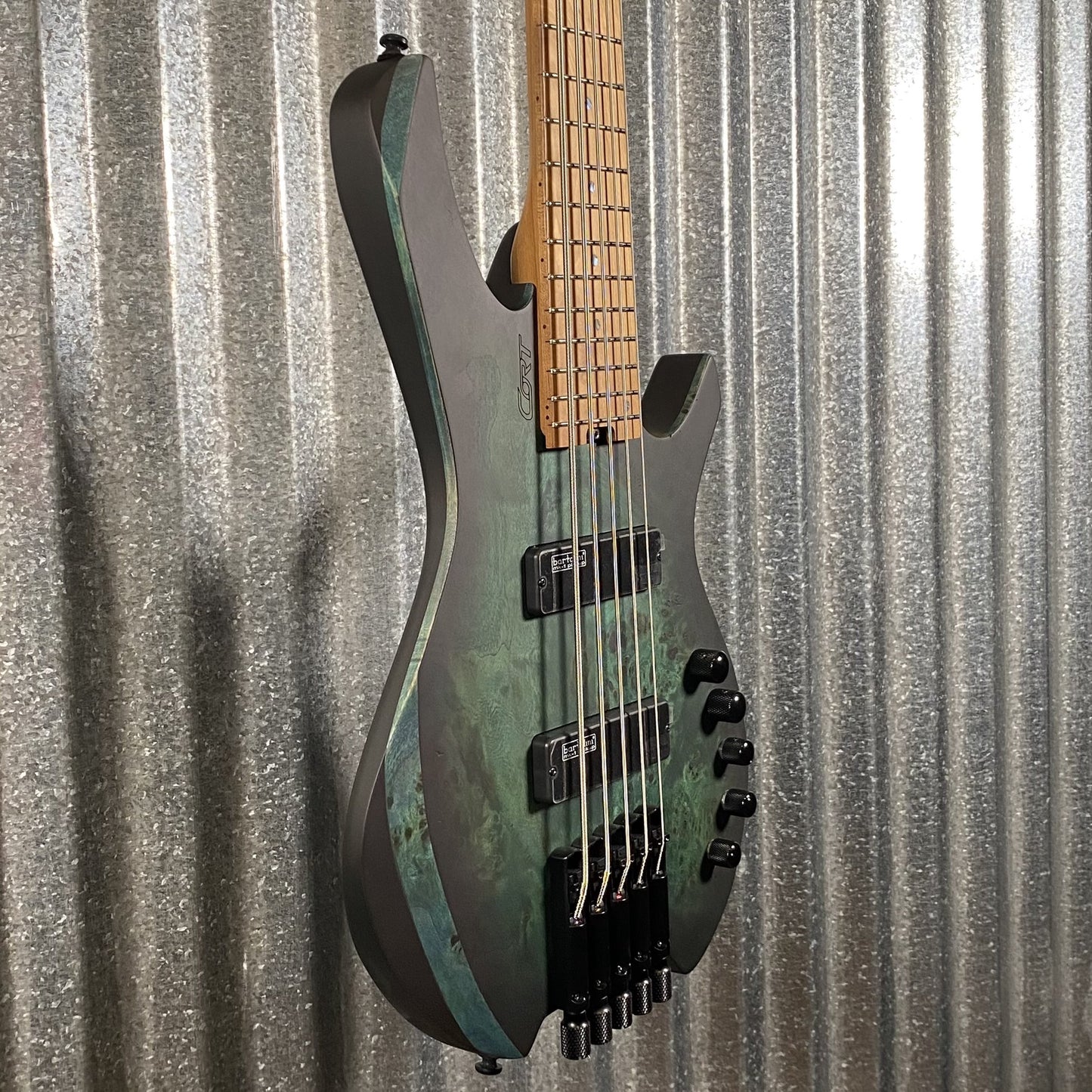 Cort Artisan Series Space Headless 5 String Bass Star Dust Green SPACE5SDG & Bag #0584
