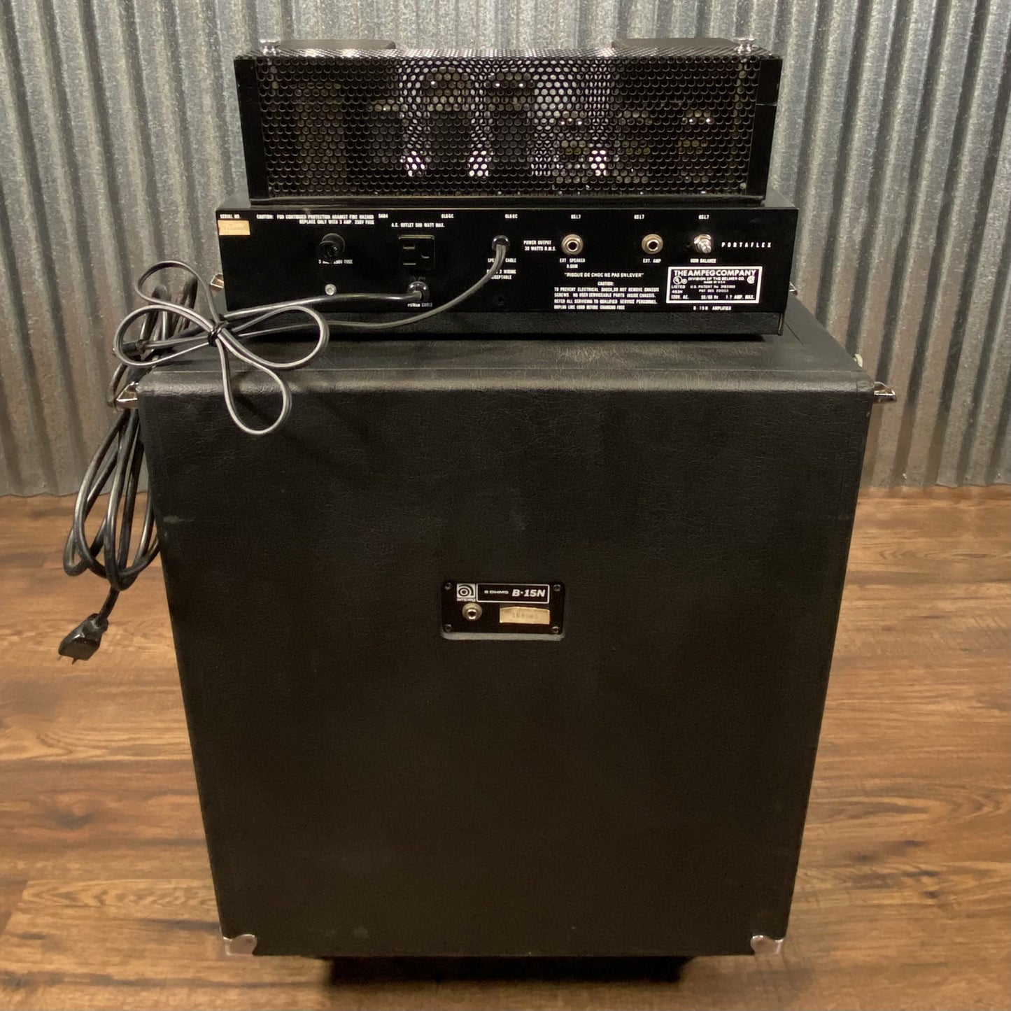 Ampeg B-15N Portaflex 15" Tube Bass Combo Amp 1970's Vintage Used