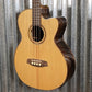 Ortega STRIPEDSU.ACB Natural 4 String Acoustic Electric Bass & Bag #1608