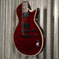 ESP LTD EC-1000 QM Quilt Top See Thru Black Cherry Fluence Guitar & Case #0202  Used