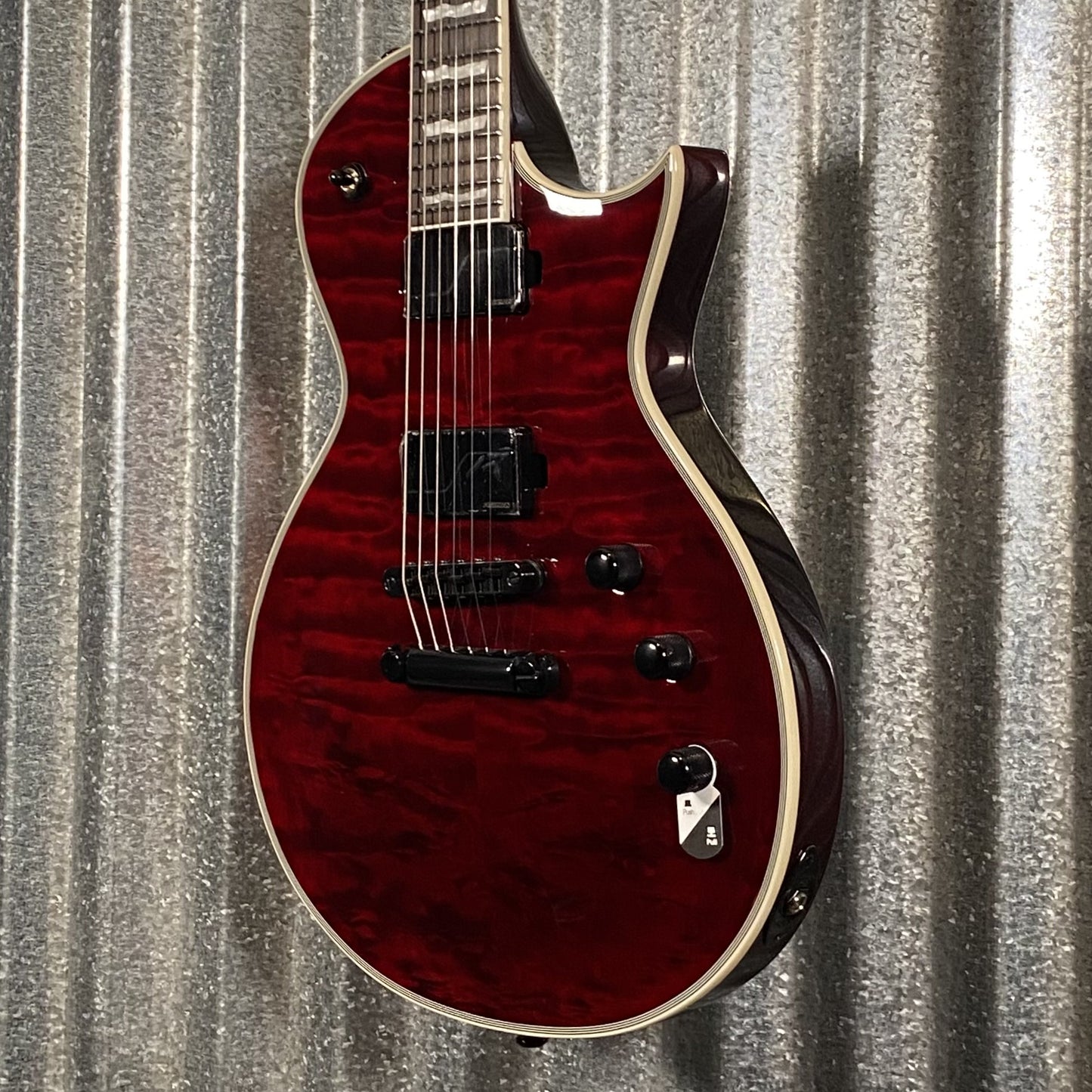 ESP LTD EC-1000 QM Quilt Top See Thru Black Cherry Fluence Guitar & Case #0202  Used