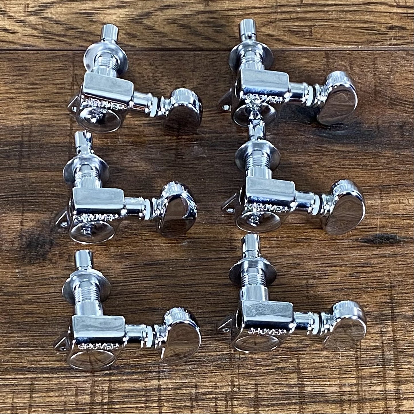 Grover 406 Locking Rotomatics 6 In Line Tuning Machine Set Chrome Used