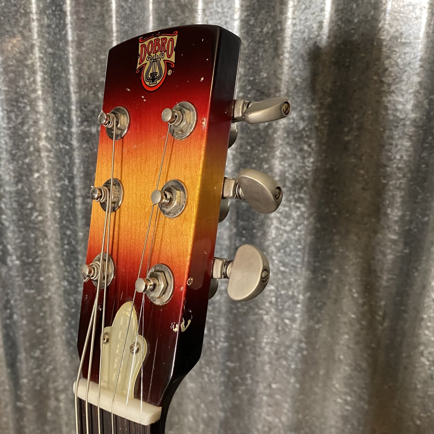 Dobro Model 114 Resonator Sunburst Guitar & Case #X1107 Used
