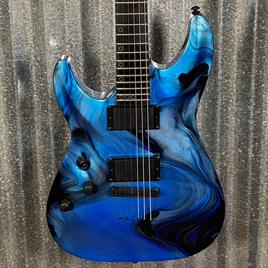 Schecter C-1 Hydro Dip Midnight Tide Guitar Left Hand #0757