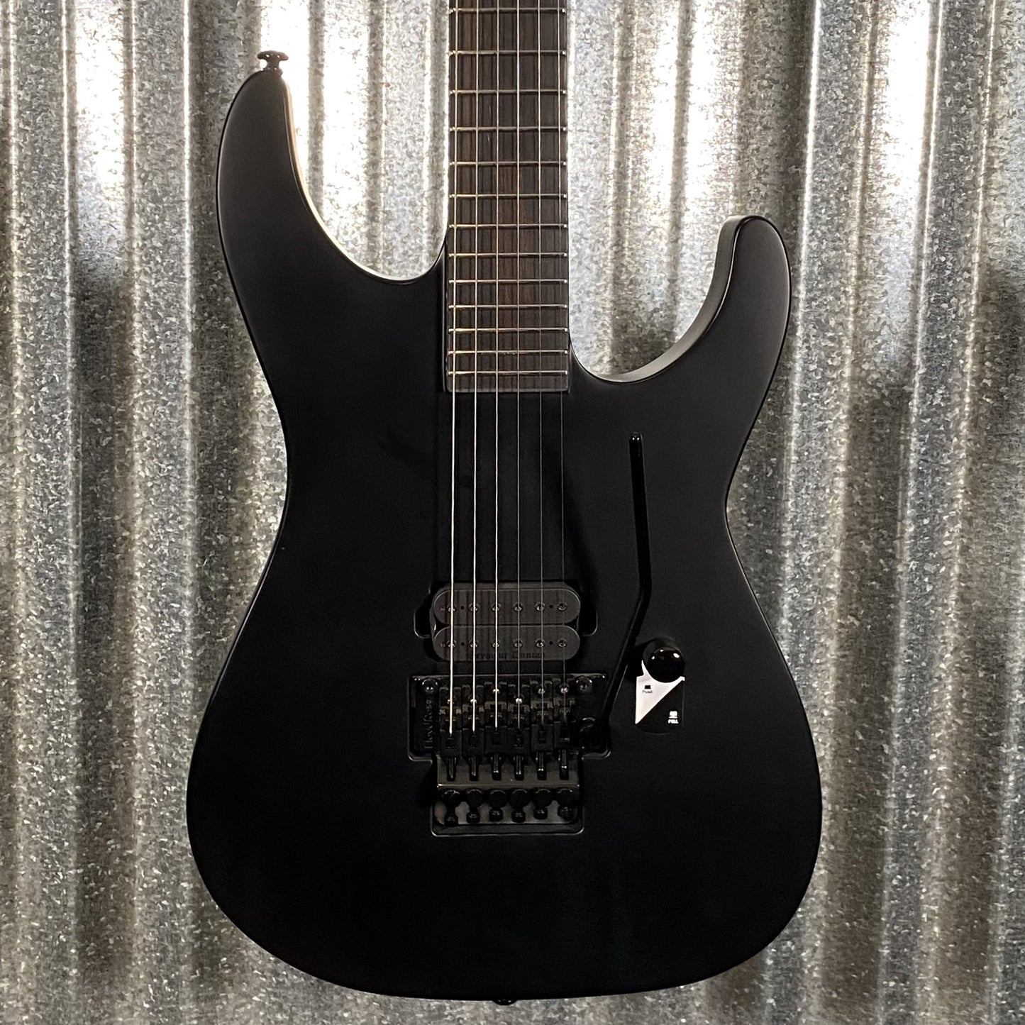 ESP LTD M-BLK Black Metal Black Satin Guitar & Case #0397 Used
