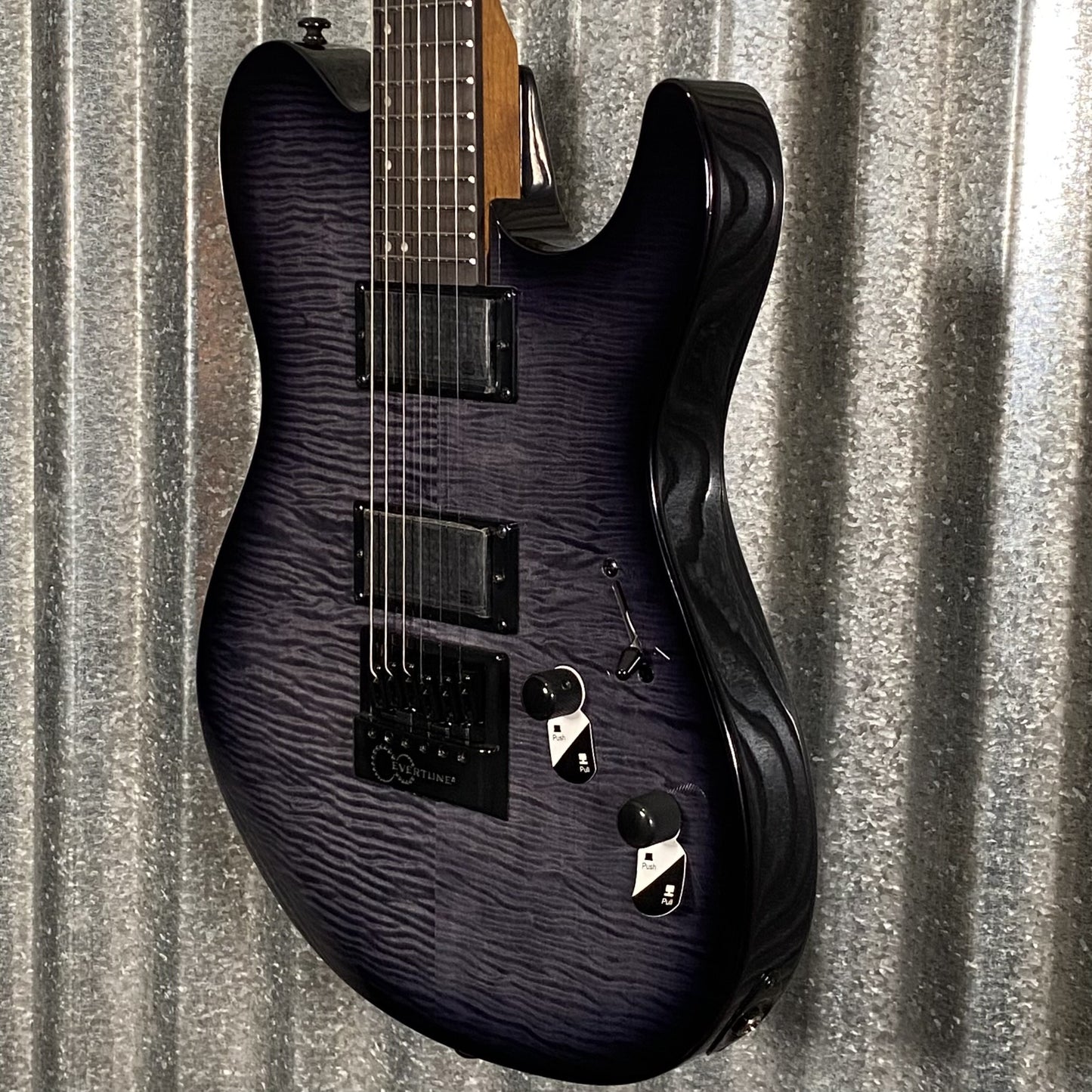ESP LTD TH-1000 Evertune See Thru Black Sunburst Guitar & Case #1105 Used
