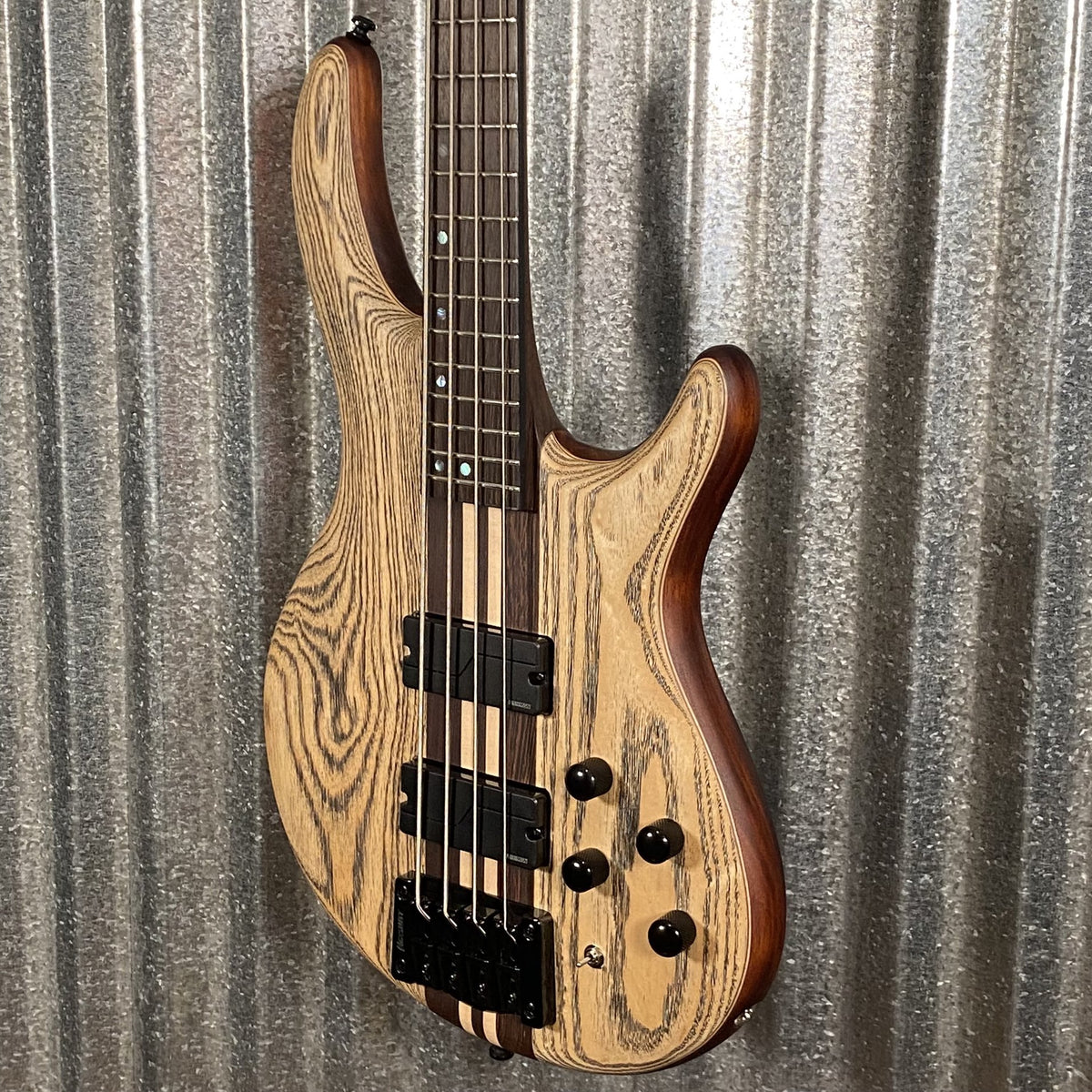 Cort Artisan A4 Ultra Ash Etched Natural Black 4 String Bass & Bag A4ULTRAENB #5020