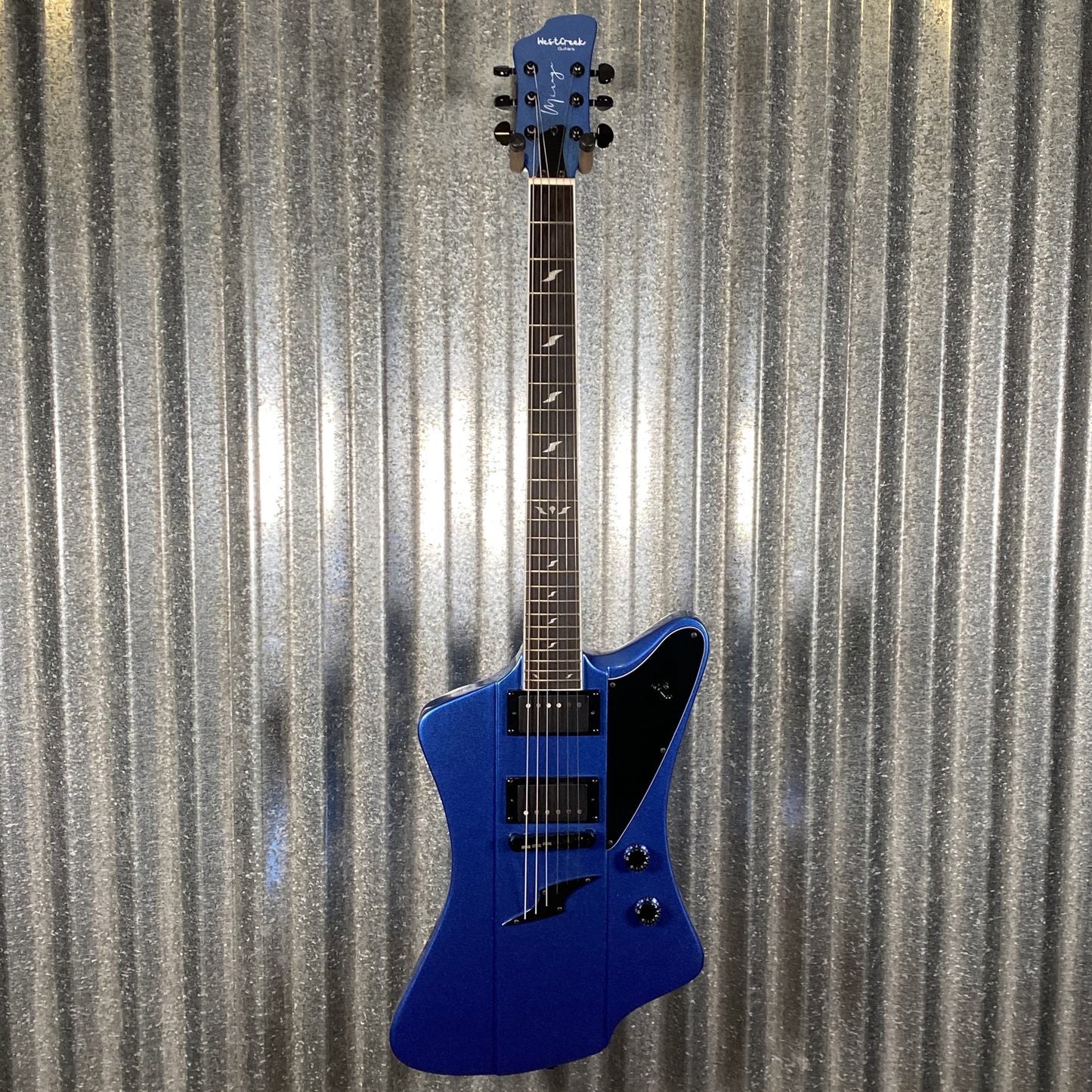 Westcreek Guitars Mirage T Bird Style Dual Humbucker Guitar Blue #0153 Used