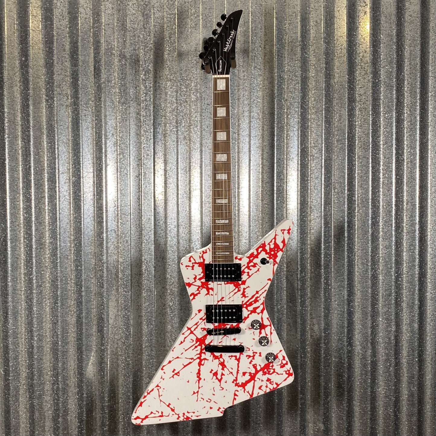 Westcreek Guitars Revenge Explorer Style Scatch Whte Red #0059 Used
