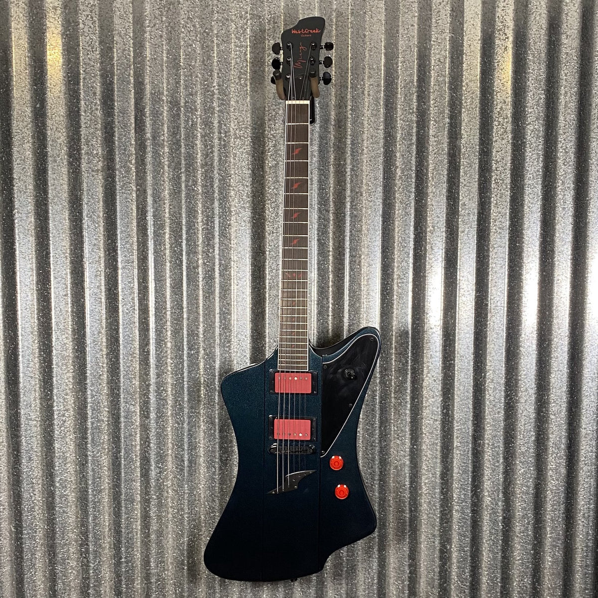 Westcreek Guitars Mirage T Bird Style Dual Humbucker Guitar Black #0045 Used