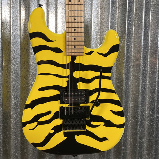 ESP LTD GL-200MT George Lynch Yellow Tiger Stripe Graphic Guitar LGL200MT #0131 Used