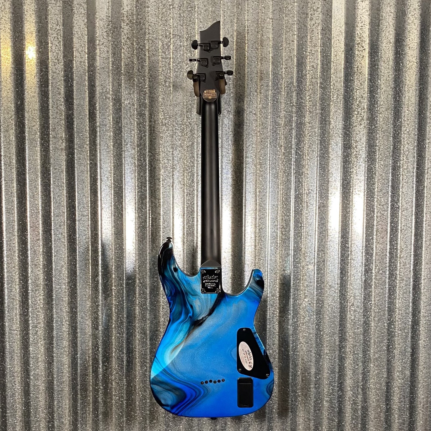 Schecter C-1 Hydro Dip Midnight Tide Guitar Left Hand #0757