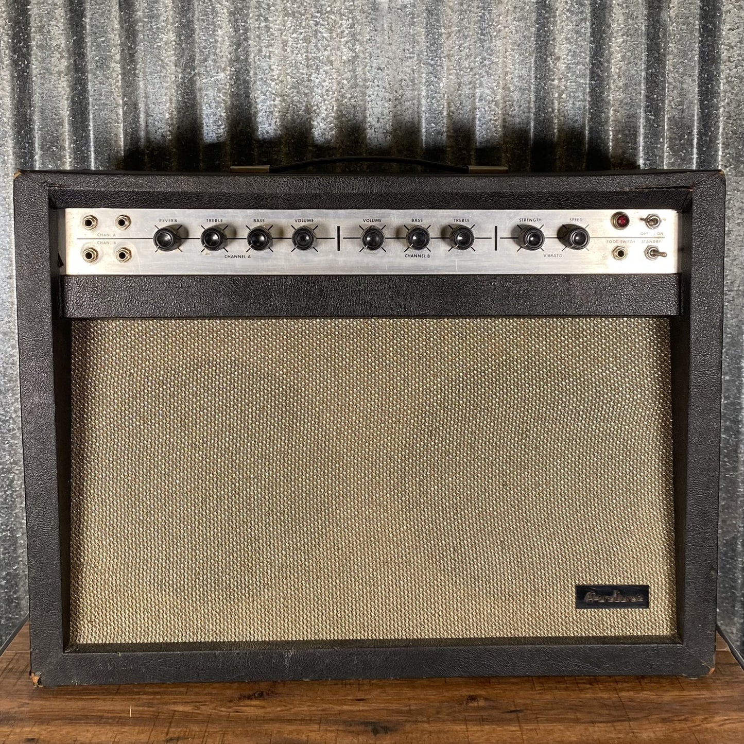Airline 62-9015A 20 Watt 2x12" Two Channel All Tube Guitar Amplifier Combo 1960's Used