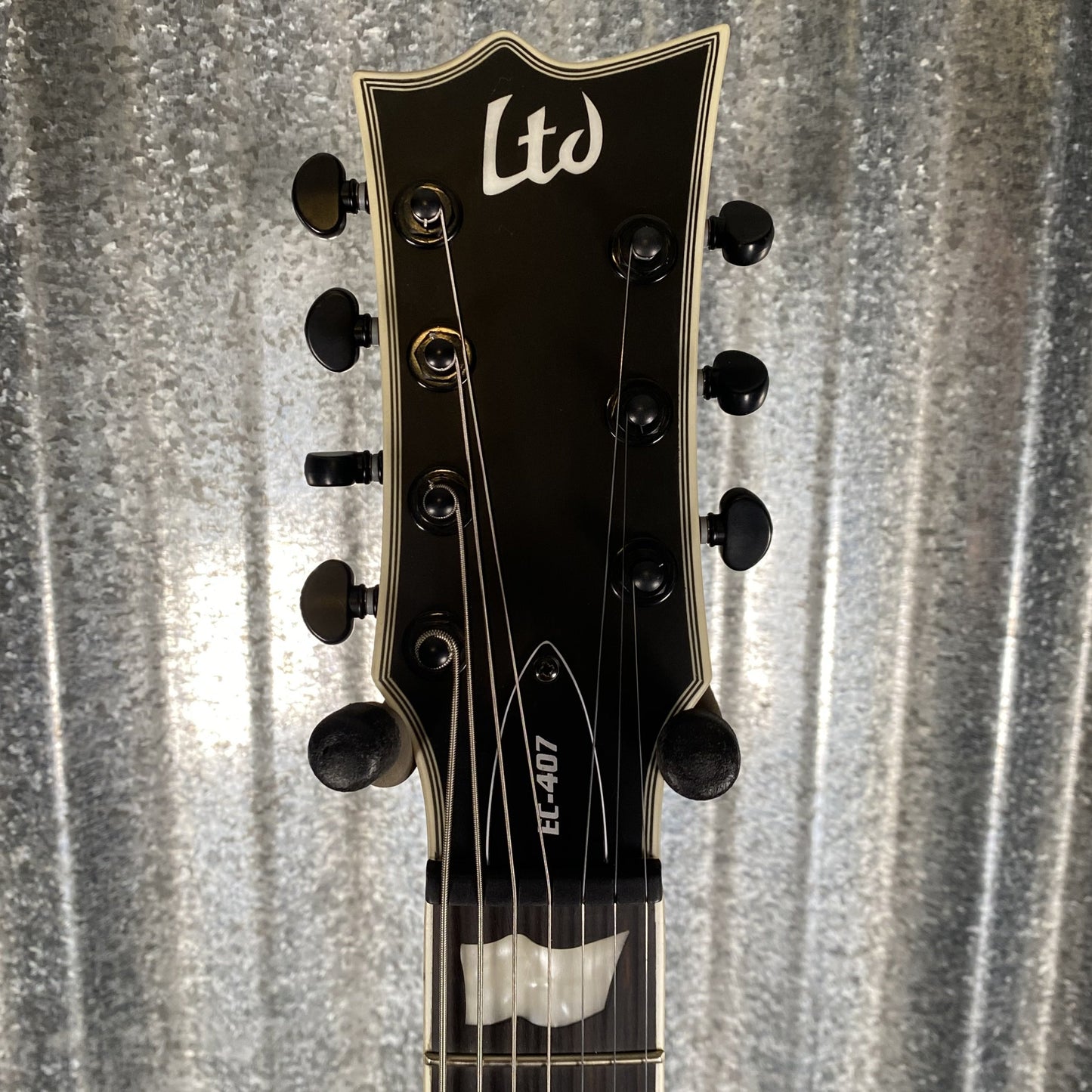 ESP LTD EC-407 7 String Black Satin Guitar EC407BLKS #0794 Used