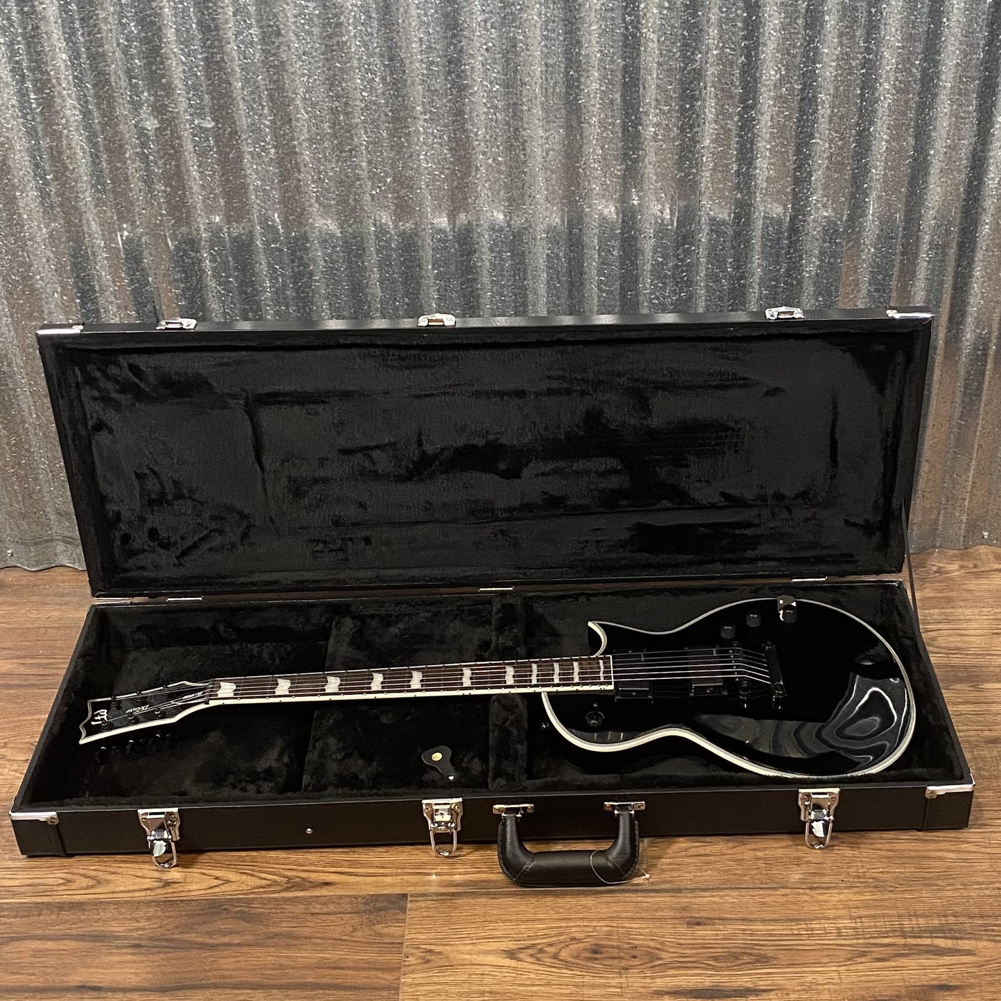ESP LTD EC-1000S Gloss Black Fluence Guitar & Case #0581 Used