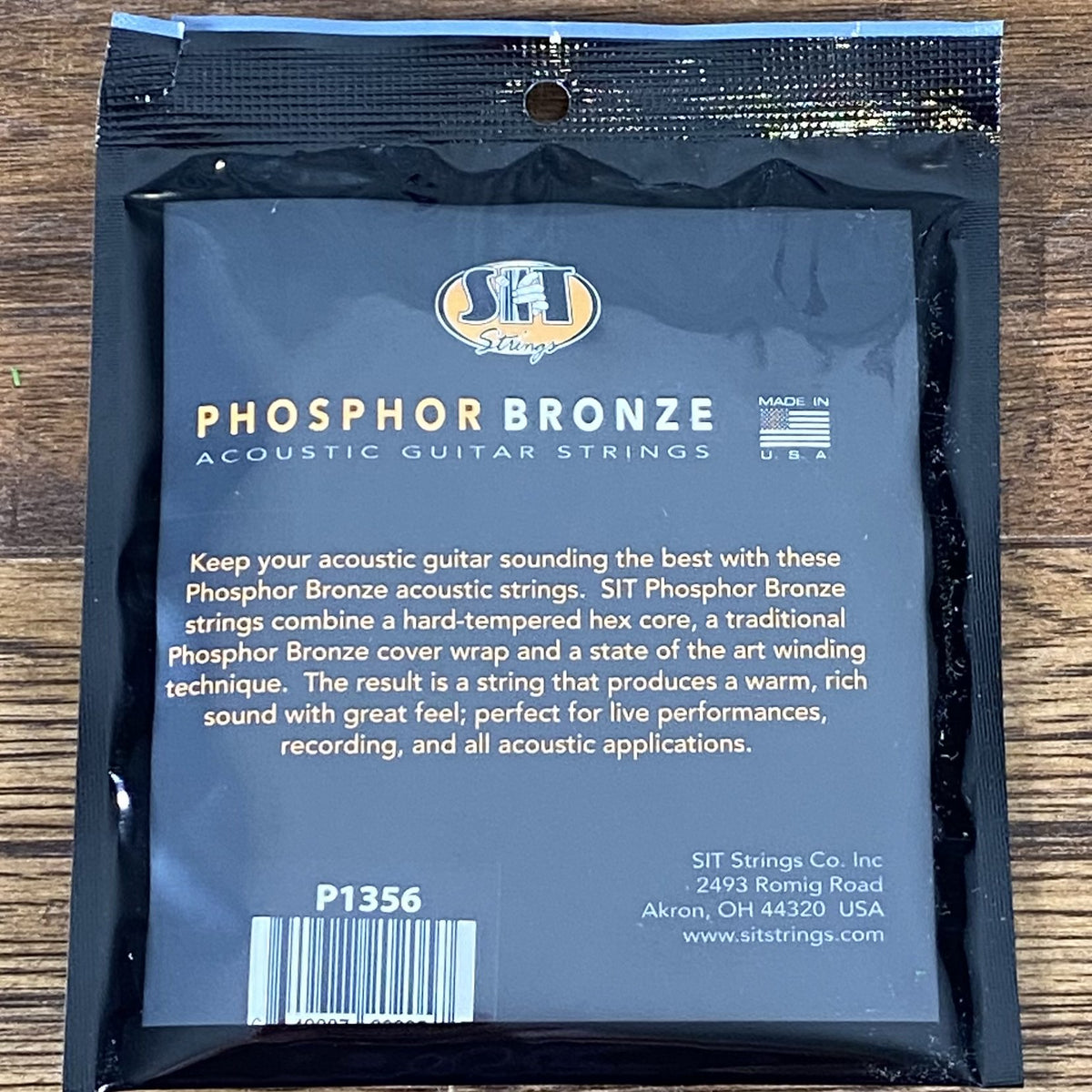 SIT Strings P1356 Medium Phosphor Bronze Acoustic Guitar Strings 3 Pack