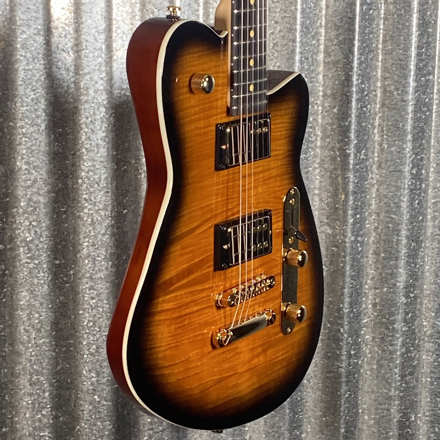 Reverend Charger RA FM Coffee Burst Flame Guitar #64276