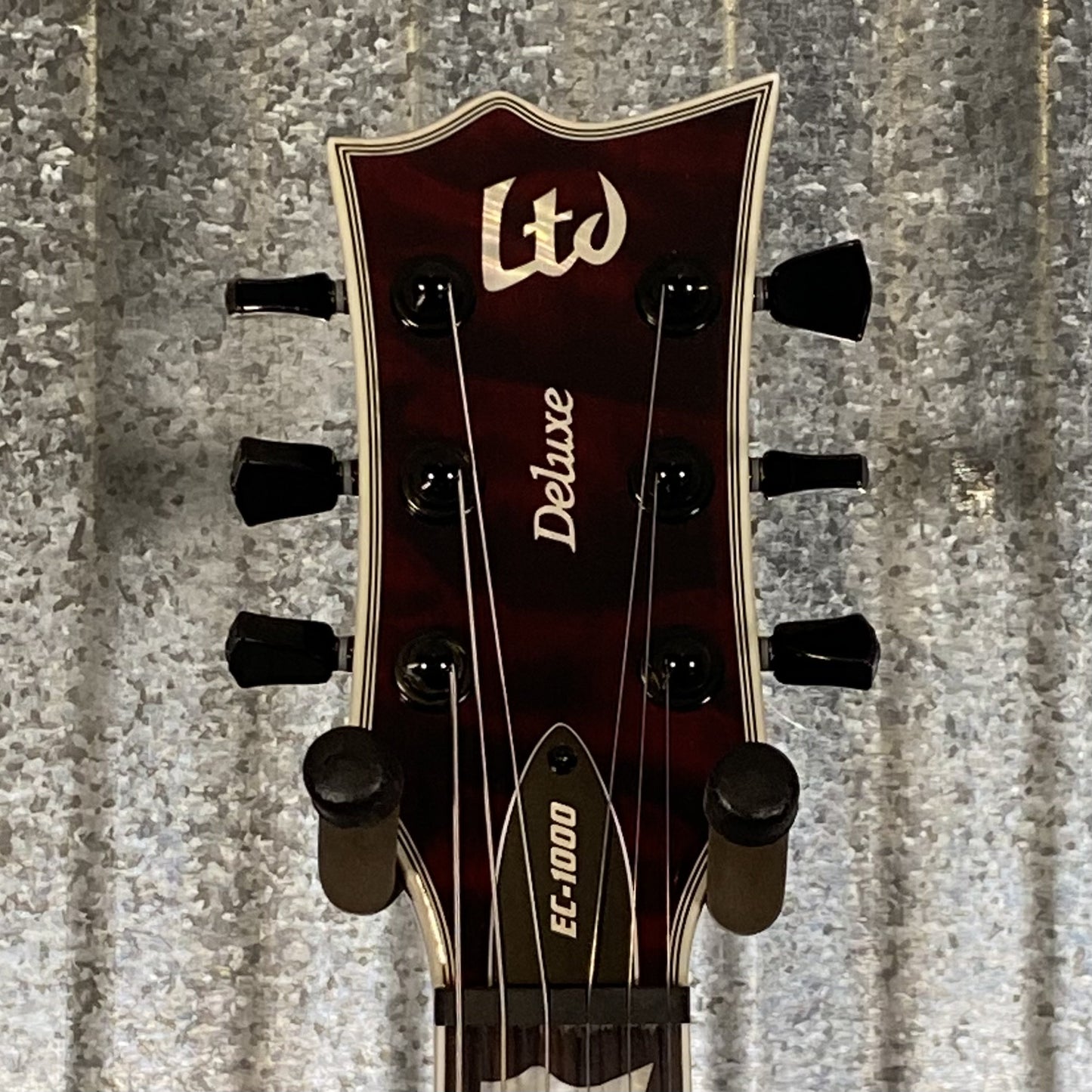 ESP LTD EC-1000 QM Quilt Top See Thru Black Cherry Fluence Guitar & Case #0202  Used
