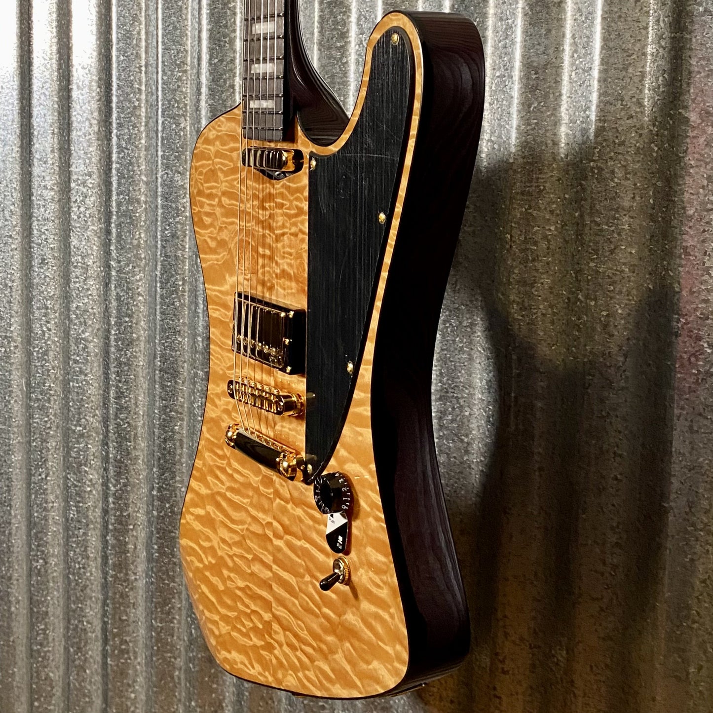 ESP LTD Caleb Shomo Phoenix Quilted Vintage Natural Seymour Duncan Guitar & Case LCSIIQMVN #0441 Used