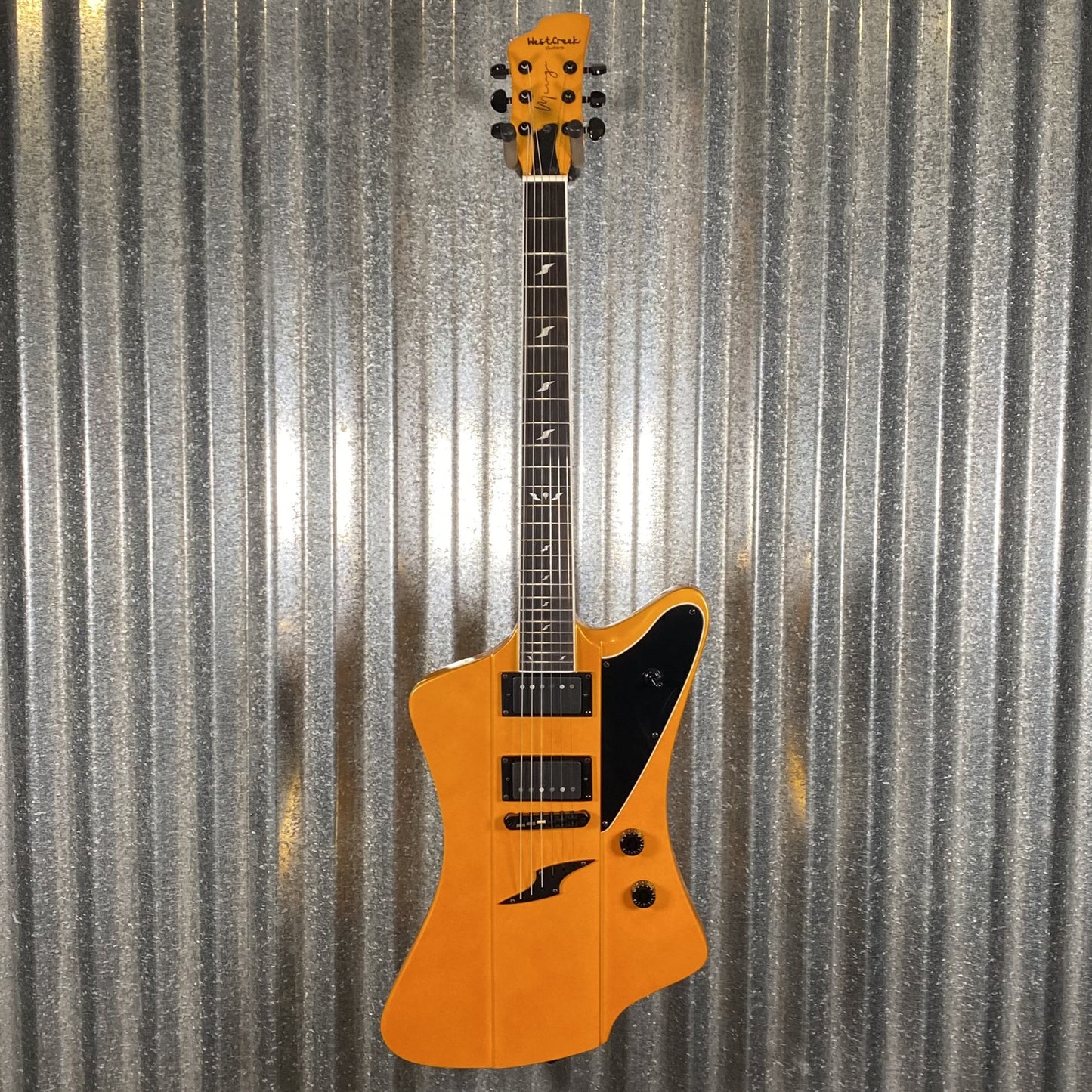 Westcreek Guitars Mirage T Bird Style Dual Humbucker Guitar Gold #0077 Used