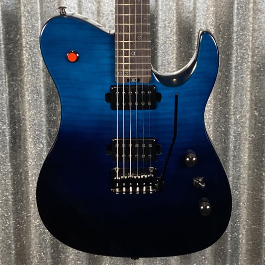 Westcreek Guitars Helyx T Style Dual Humbucker Ocean Vortex Blue Guitar #0050 Used