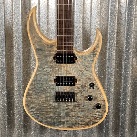 Westcreek Metal Rooted Spalted Blue Bolt On Hard Tail Guitar #600001 Used