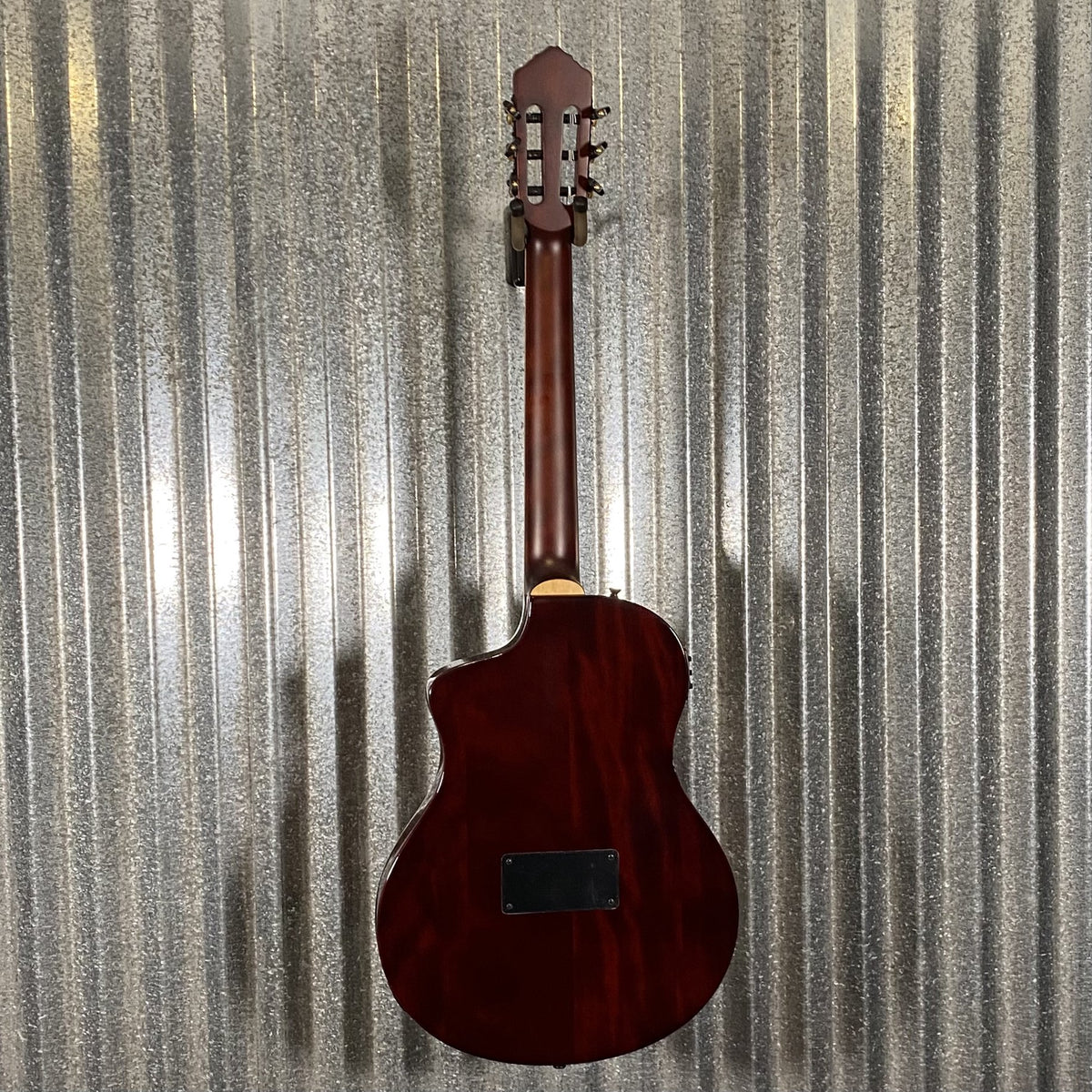 Ortega RTPDLX-ACA Acacia Burst Thinline Nylon Acoustic Electric Guitar & Bag #0020