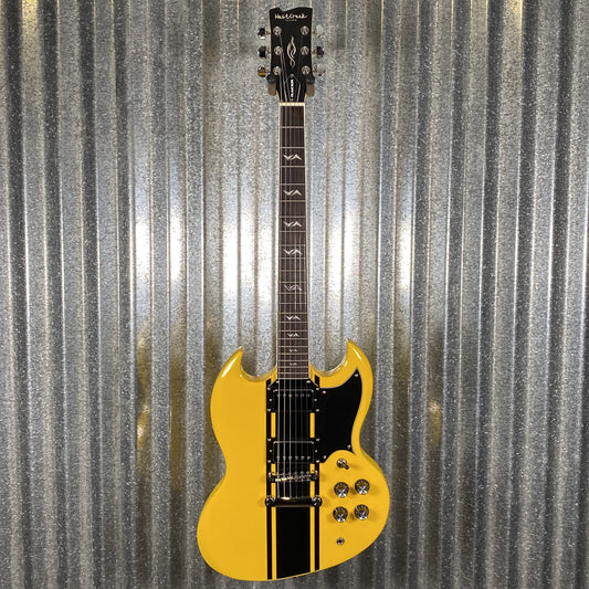 Westcreek Guitars Racer SG Offset Style Bumble-B Yellow #0065 Used
