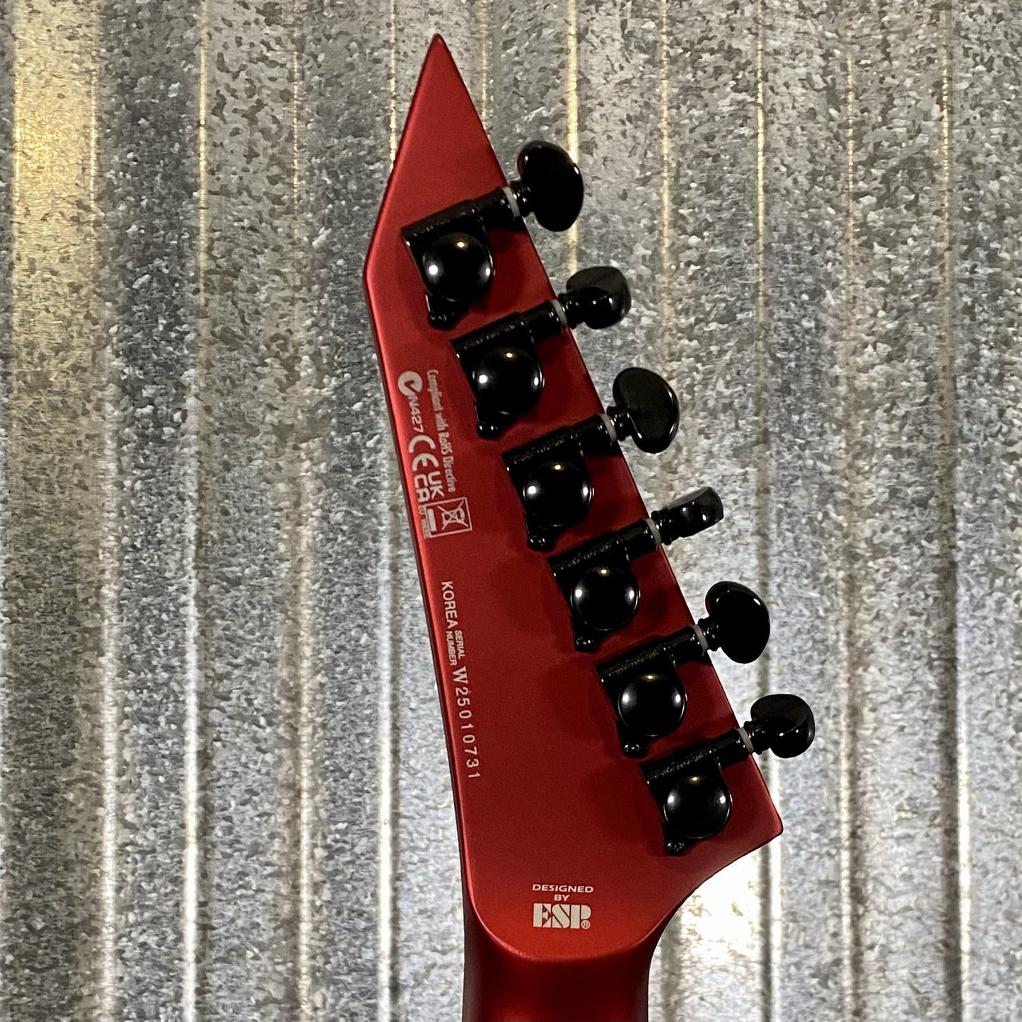 ESP LTD MH-1000 Evertune Candy Apple Red Satin Guitar #0731 Used