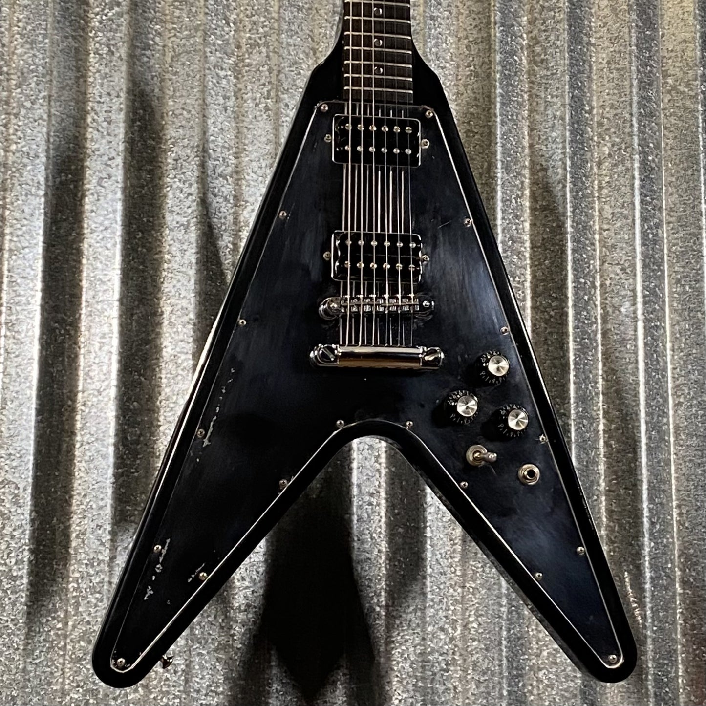 Gibson New Century Flying V Black Mirror Guitar 2007 & Case #0621 Used