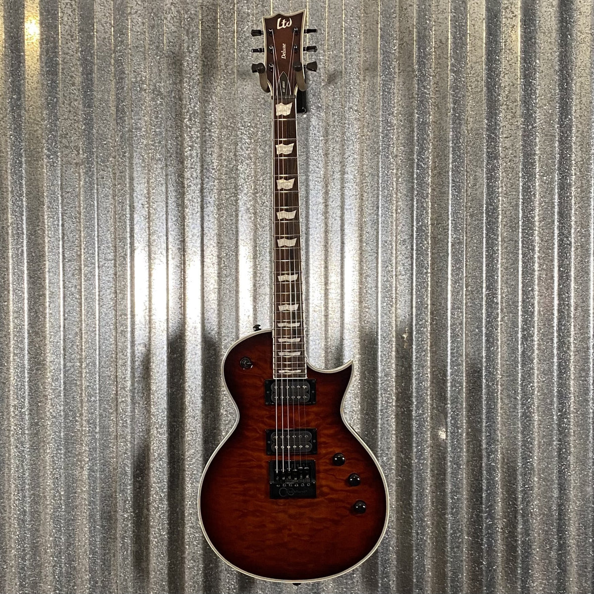 ESP LTD EC-1000 ET Evertune Dark Brown Sunburst Guitar EC1000ETQMDBSB #0700 Used