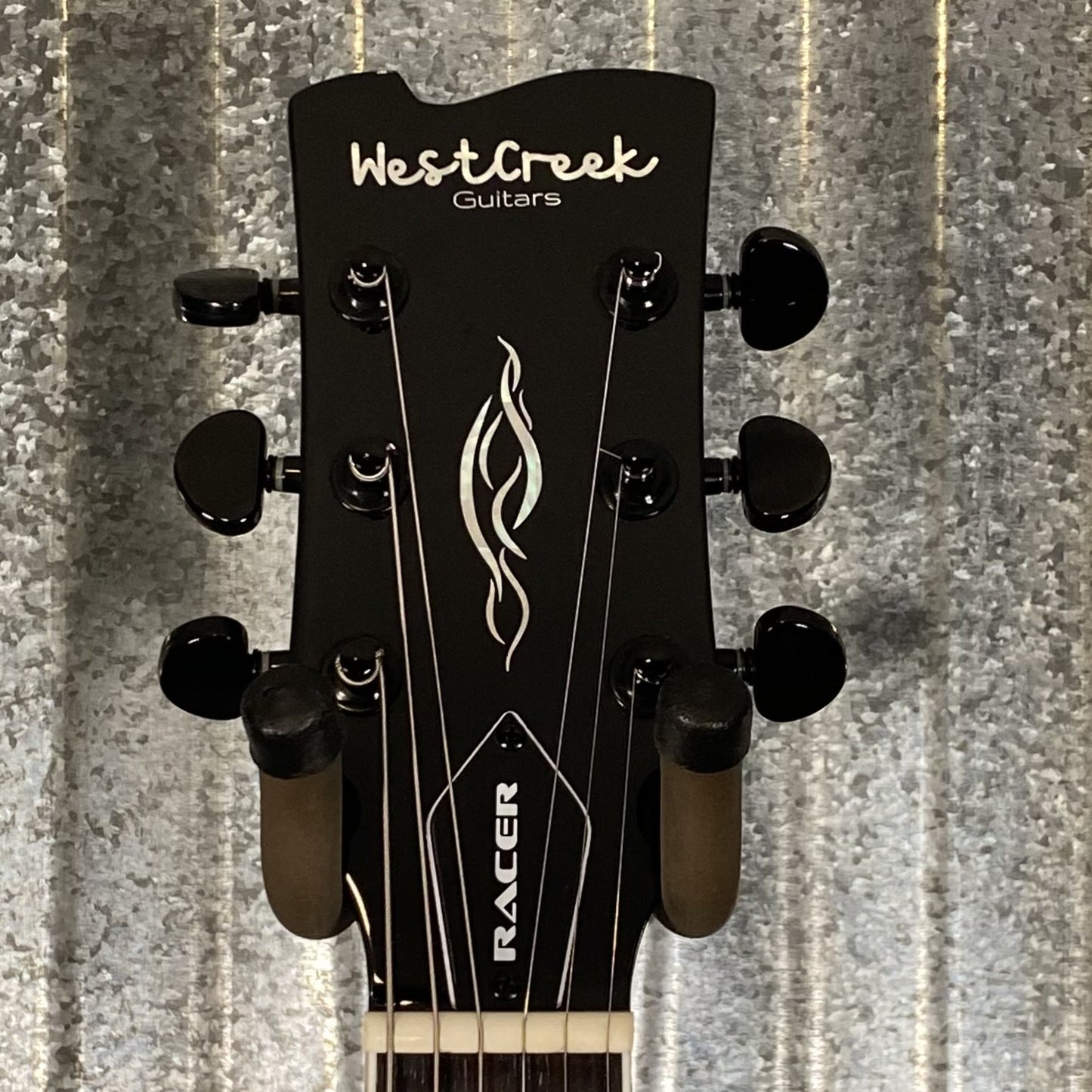 Westcreek Guitars Racer SG Offset Style Black Red Stripe #0043 Used