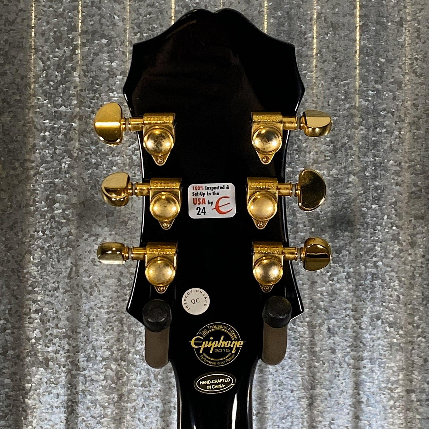 Epiphone Sheraton II Pro Semi Hollow Black Guitar #3545 Used