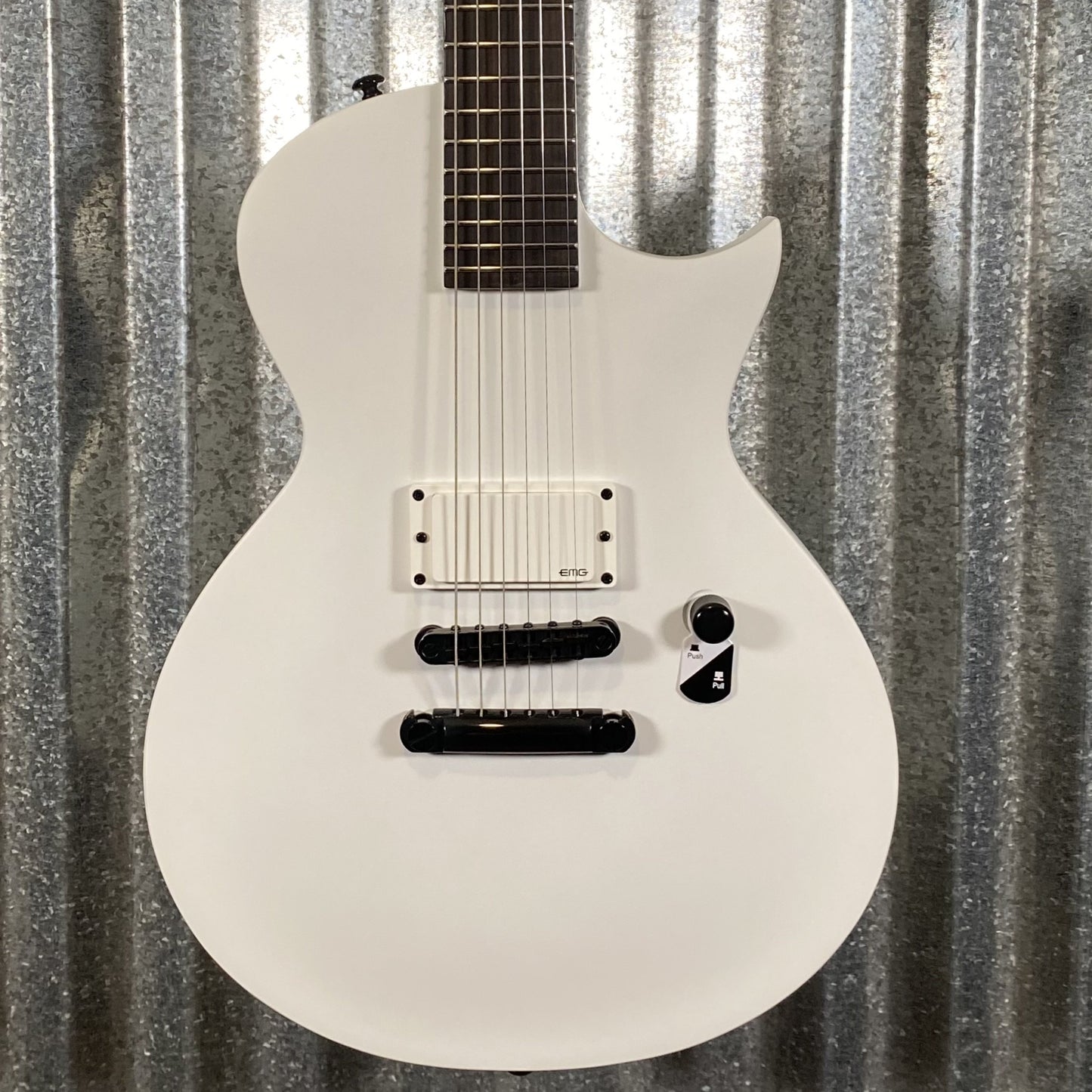 ESP LTD EC Arctic Metal Snow White Satin Guitar ECARMSWS #0177 Used