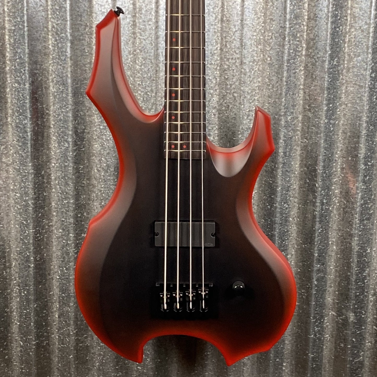 ESP LTD Fred Leclercq FL-4 Black Red Burst Satin 4 String Bass & Case FL4BLKREDBS #0302 Used