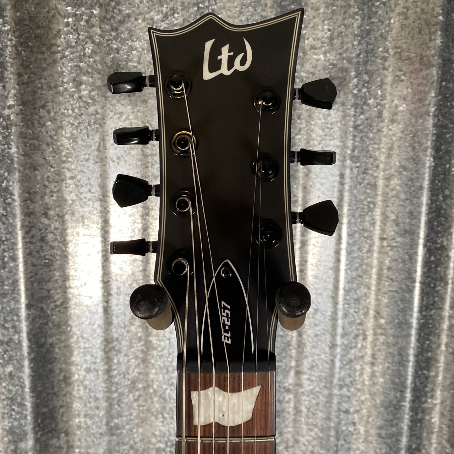 ESP LTD EC-257 7 String Black Satin Guitar EC257BLKS #0525 Used