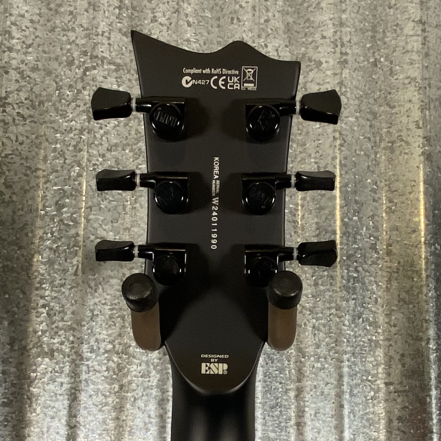 ESP LTD EC Black Metal Black Satin Guitar ECBKMBLKS #1990 Used