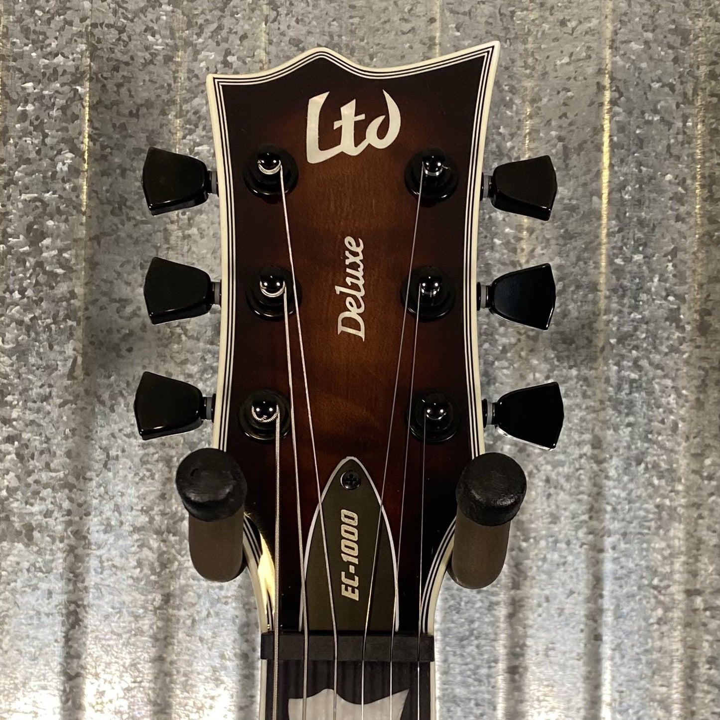 ESP LTD EC-1000 ET Evertune Quilt Top Dark Brown Sunburst Guitar EC1000ETQMDBSB #0074 Used