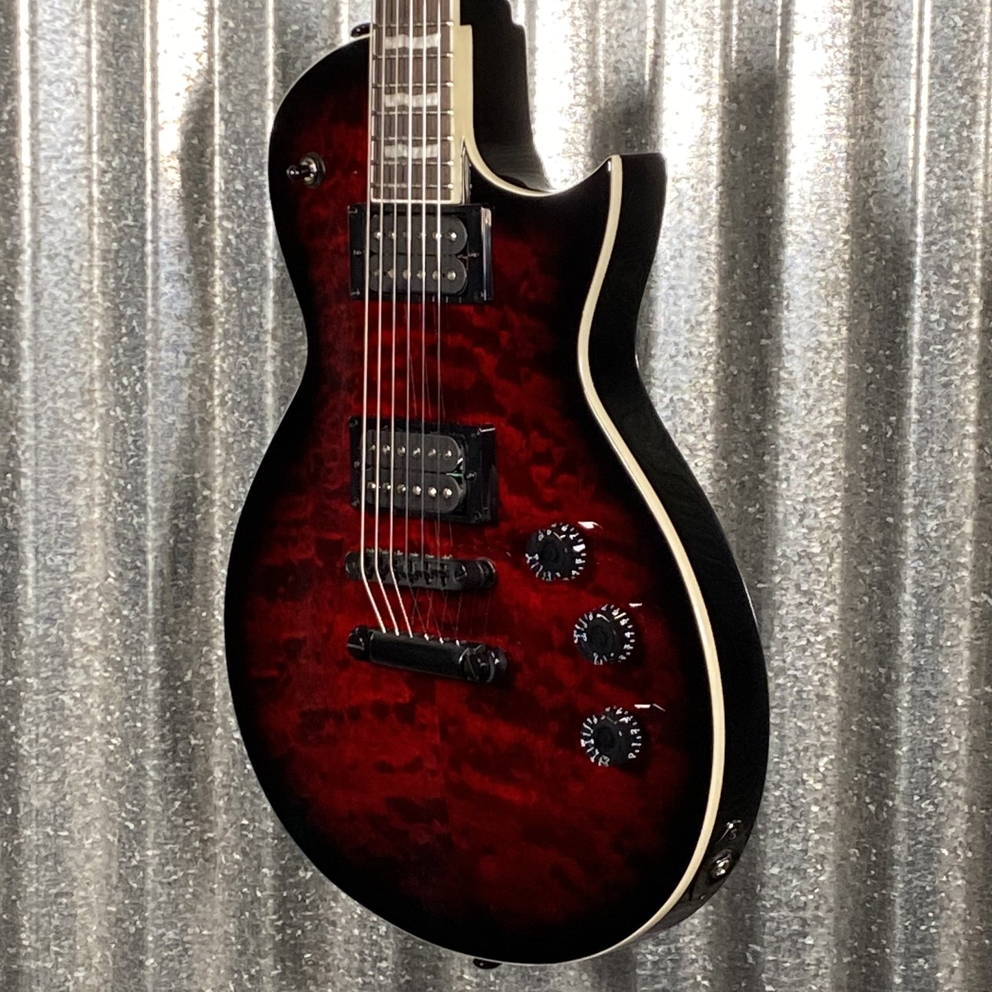 ESP LTD EC-256 Quilt Top See Thru Black Cherry Sunburst Guitar EC256QMSTBC #0629 Used