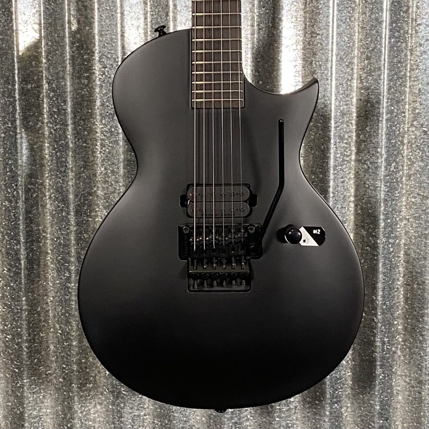 ESP LTD EC FR Black Metal Floyd Rose Black Satin Guitar & Case #1354 Used