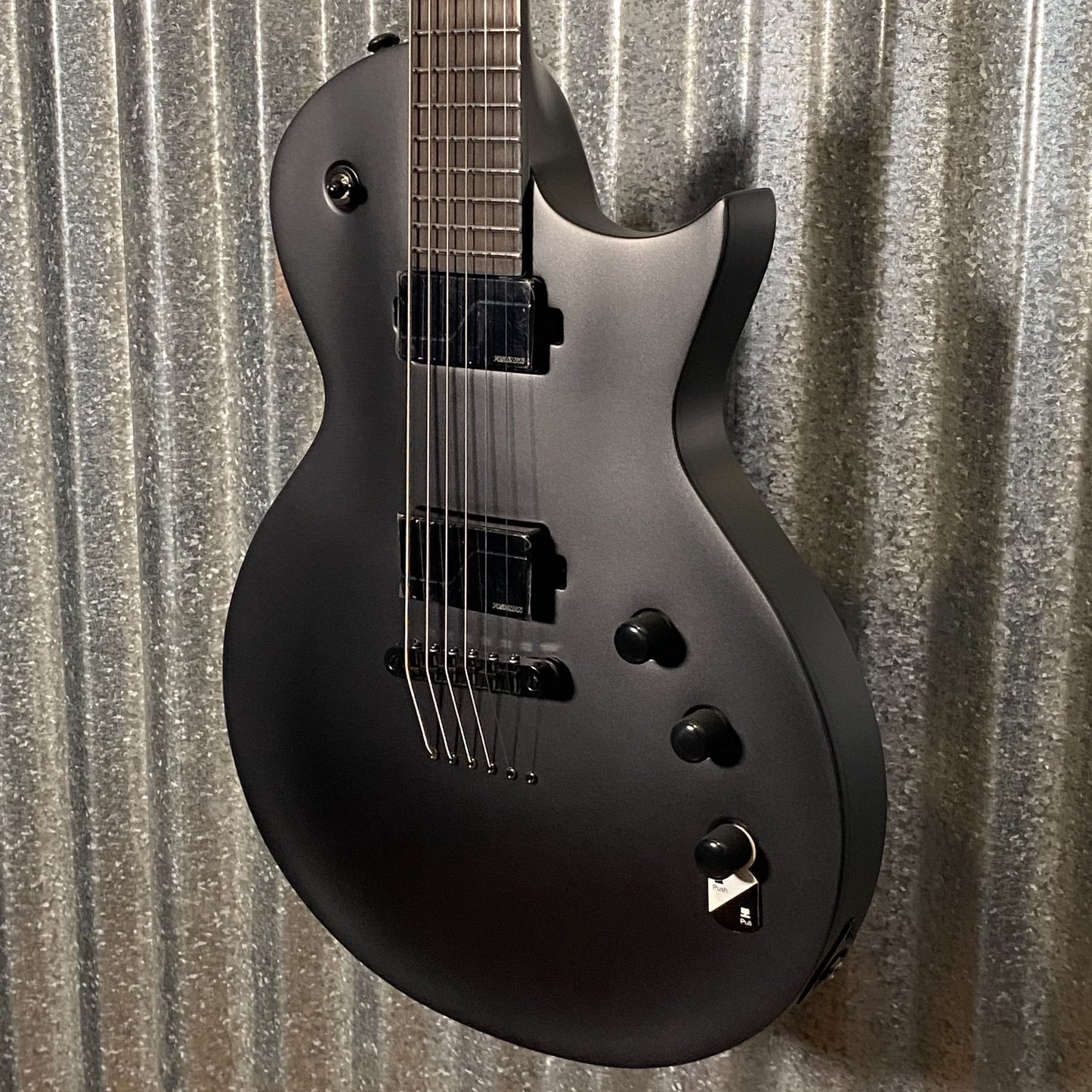 ESP LTD EC-1000B Baritone Charcoal Metallic Satin Guitar #0708 Used