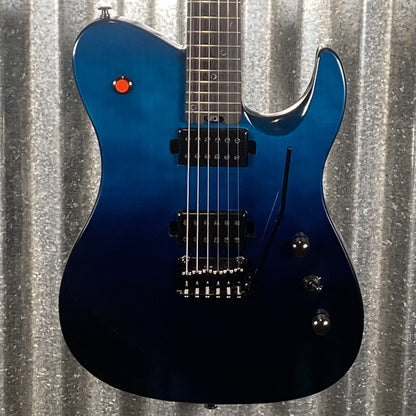 Westcreek Guitars Helyx T Style Dual Humbucker Ocean Vortex Blue Guitar #0027 Used