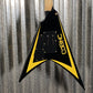 ESP LTD Alexi Laiho Arrowhead SE Black Yellow Pinstripe Guitar & Case USED #1378