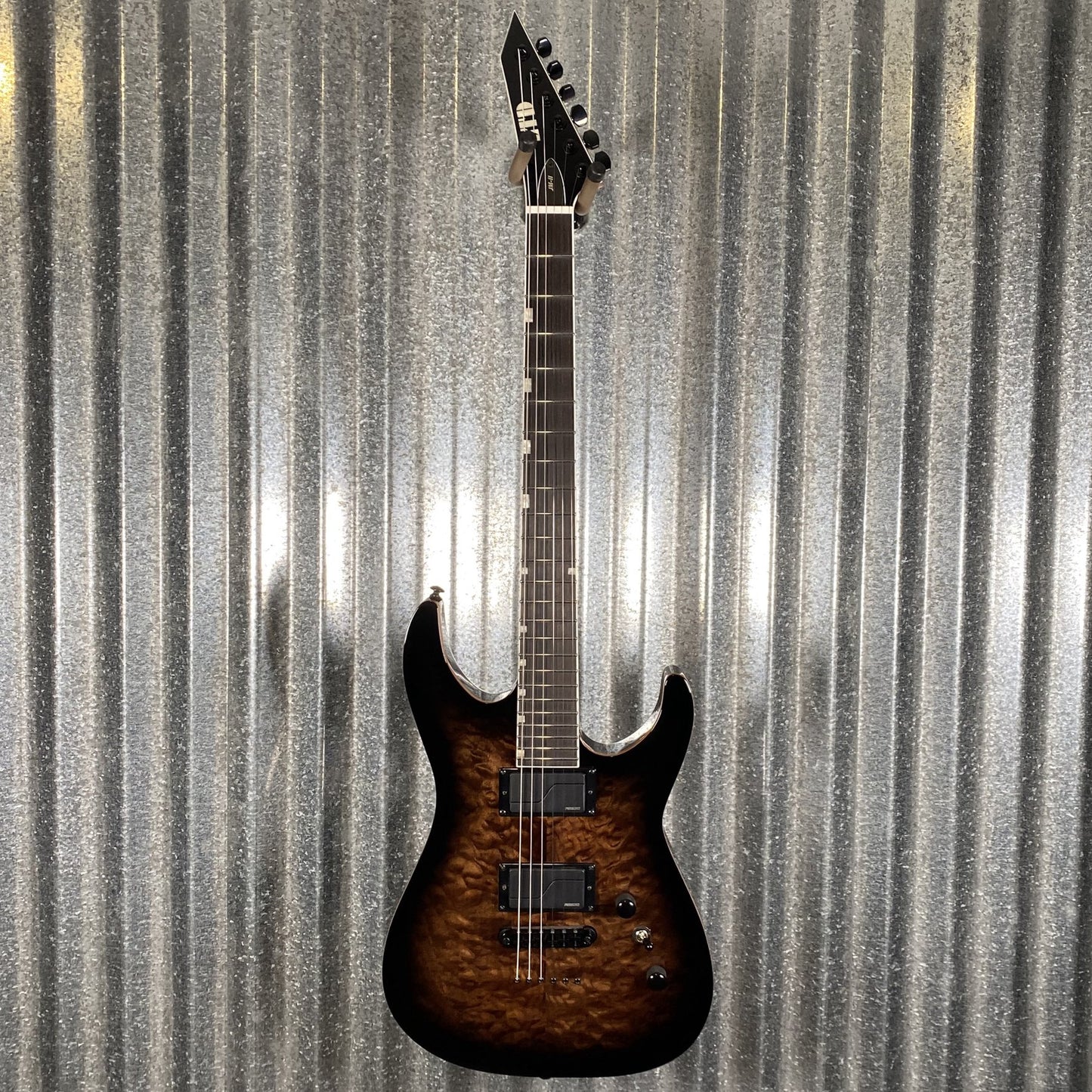 ESP LTD JM-II Josh Middleton Quilt Top Black Shadow Burst Guitar & Case JMIIQMBLKSHB #0859 Used