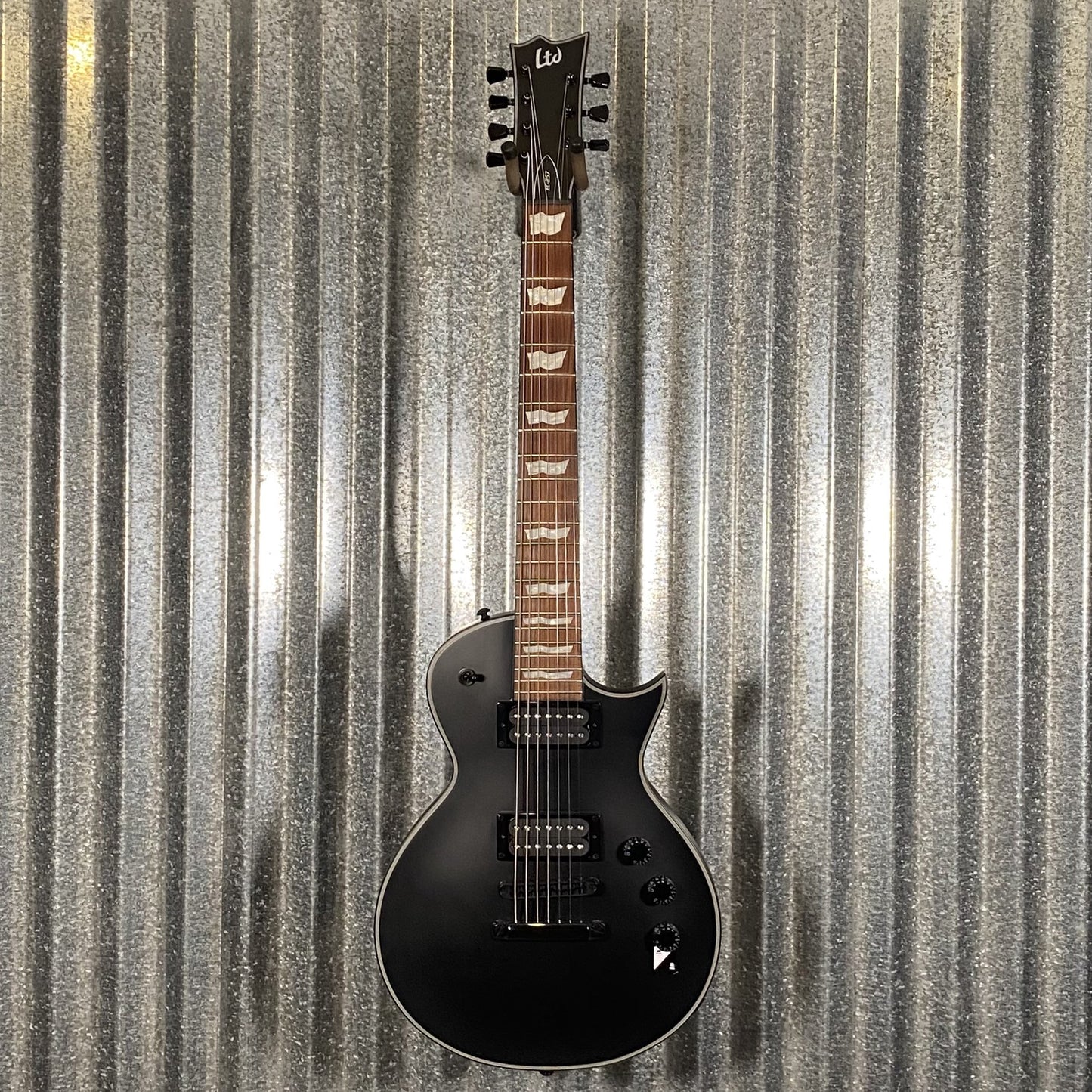 ESP LTD EC-257 7 String Black Satin Guitar & Case EC257BLKS #0360  Used